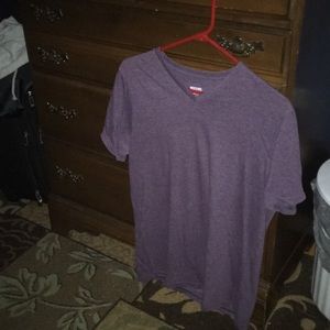 purple V-neck
